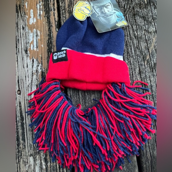 Beard Head Tailgate Barbarian Football Knit Thermal Winter Ski Mask Beanie Hat - Picture 1 of 7